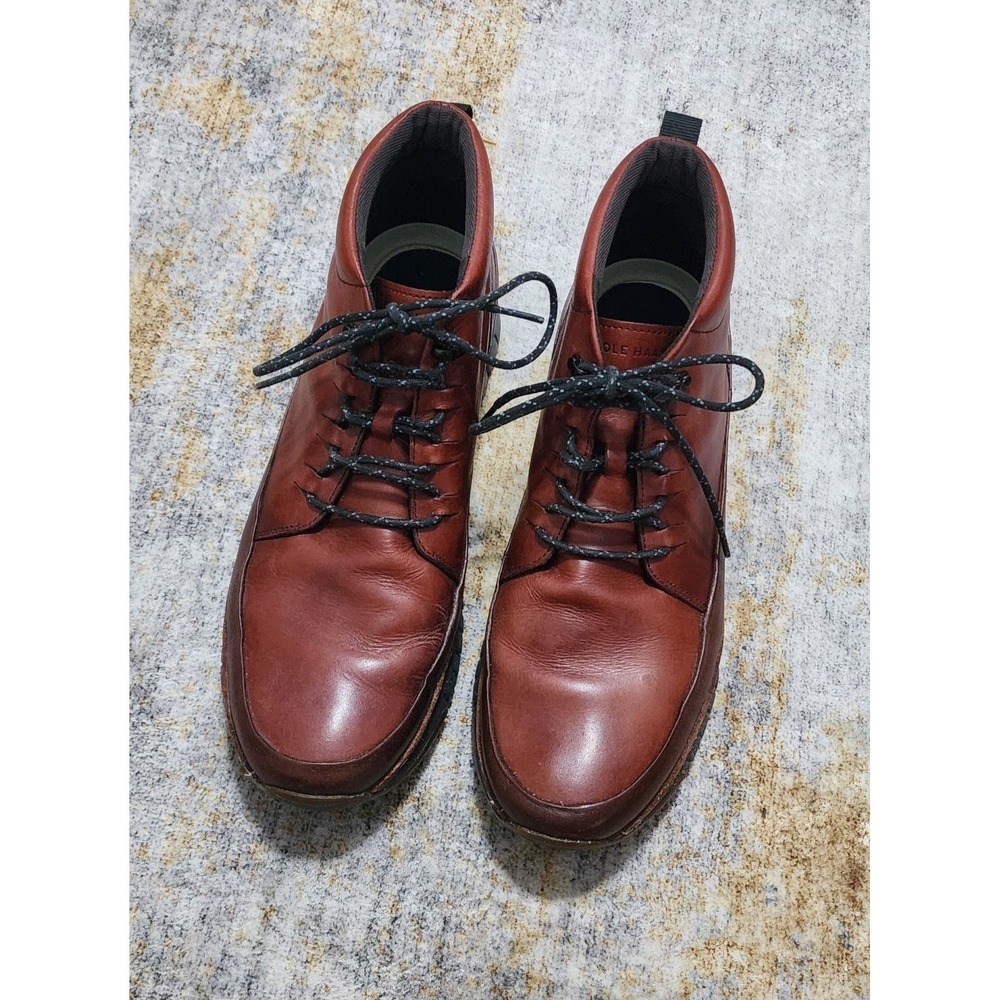 Cole Haan Men's ZerØGrand Rugged Brown Leather Chukka Boots Size 13 C28461